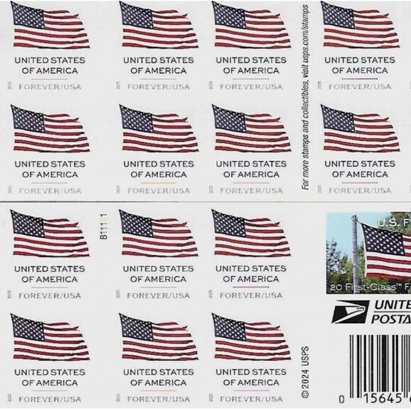 2025 USA Forever U.S. Flag 50 Books of 1000 Stamps - Picture 2 of 5
